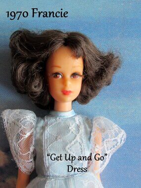 FRANCIE TWIST & TURN BARBIE 1970 BRUNETTE FLIP #1170 ROOTED EYELASHES CLEAN FACE